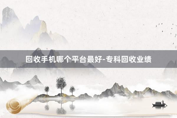 回收手机哪个平台最好-专科回收业绩